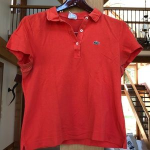 Orange Lacoste Polo